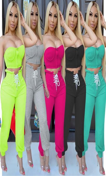 

women outfits crop pants tracksuits clothes two peice set outfits4237760, Gray