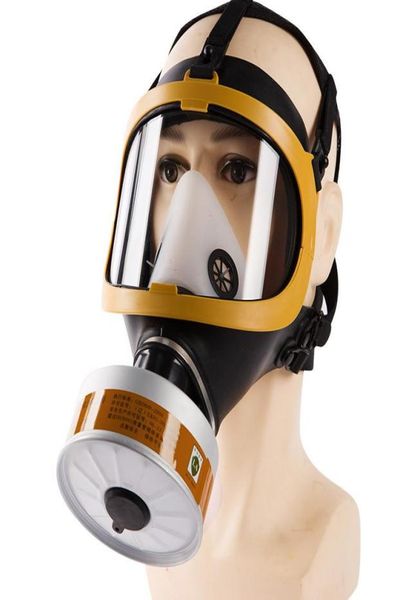 

full face dust gas mask respirator toxic gas filtering for painting pesticide spraying work filter dust mask replace7051655, Black;white