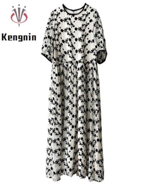 

plus size dresses plant print floral women039s 2022 summer 4xl ladies vestidos dress french style chiffon puff sleeve robe ke155757350, Black