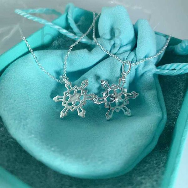 

pendant necklaces designer s925 sterling silver design sense snowflake pendant women's necklace fashionable and elegant sense collar ch