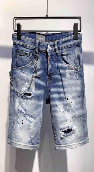 

2020ggsummer male shorts male cowboy motorcycle motorcycle rider tight shorts ripped jeans clothes luxury shorts male8913639, Blue