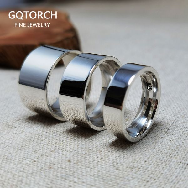 

wedding rings real 925 sterling silver for men women couple of lovers simple plain comfortable fits band 230804, Slivery;golden