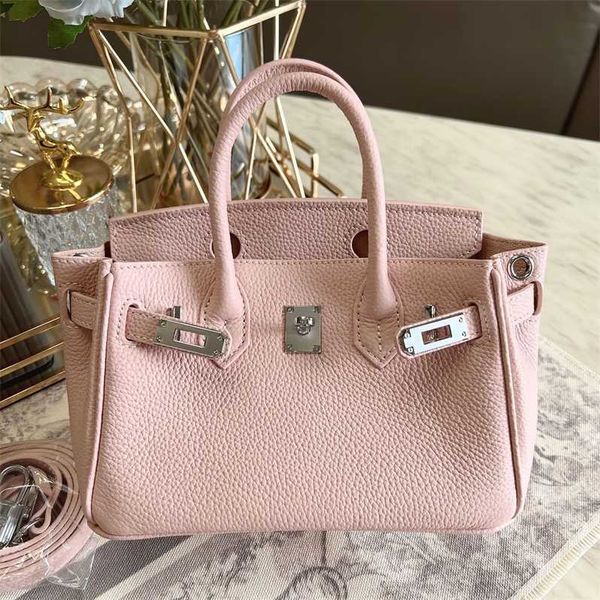 

designer handbags h family birkines mini bag lychee grain layer cowhide silver button handbag premium leather one shoulder cross body women&