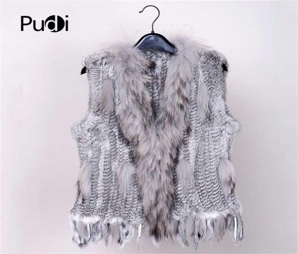 

28 colors women genuine real rabbit fur vest coat tassels raccoon fur collar jacket waistcoat whole drop vr032 2109277209423, Black