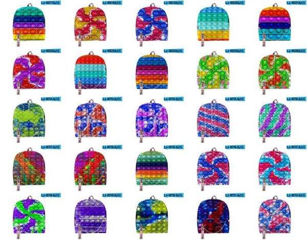 

25 colors backpack anime 3d digital rainbow backpack teenager push bubble printed back to school bookbag548g550a1513021