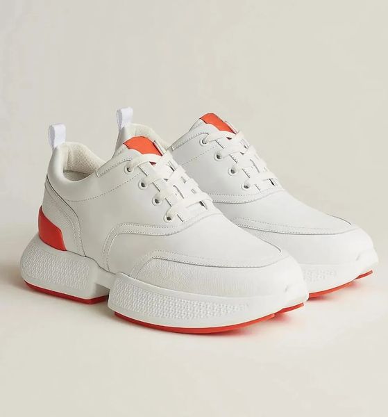 

luxury 2023 giga sneaker shoes men calfskin leather ruber sole trainers graphic design professional party dress discount casual walking eu38, Black