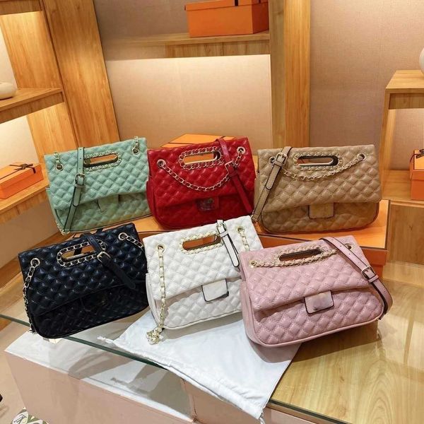 

Bags Dinner bags dinner bag New women's 2023 simple and fashionable rhombus small fragrance single shoulder messenger square bagsO49W, Khaki13