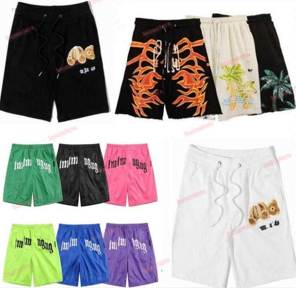 

designer palms palmangel mens shorts men&womens short pants letter printing strip webbing casual five-point angle clothes summer beach cloth, White;black