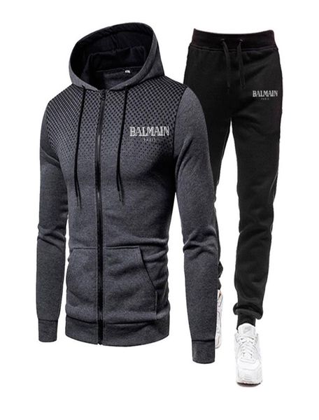 

men039s activewear men039s and pants straight casual suit grey blue red multicolor dots decor trend high street versatil7754297, Gray