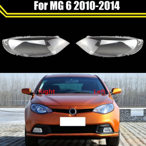 

front headlight headlamps transparent lampshades lamp shell caps lampcover headlights cover for mg 6 2010- 2014
