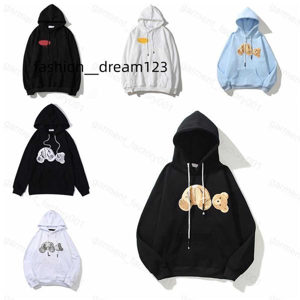 

21ss mens women designer angels hoodie sweater sweatshirts streetwear t shirt goose canada jackets pa of ow white fog palms bear hoodies, Black