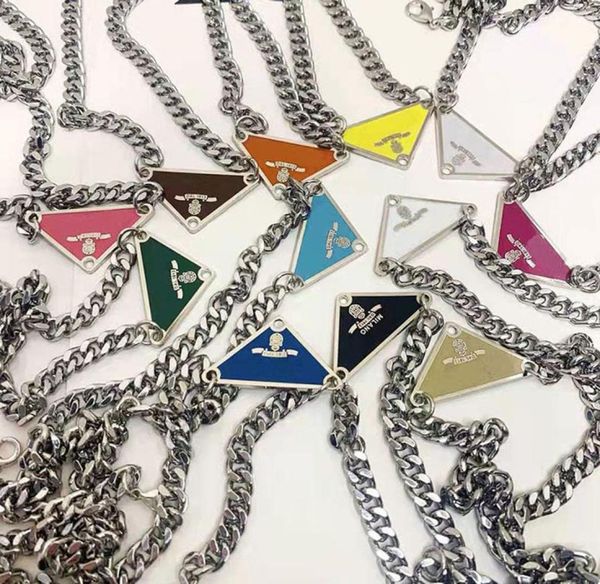 

triangle letter pendant necklace designer color gold necklace for man street fashion jewelry men women thick necklaces d2018804950, Silver