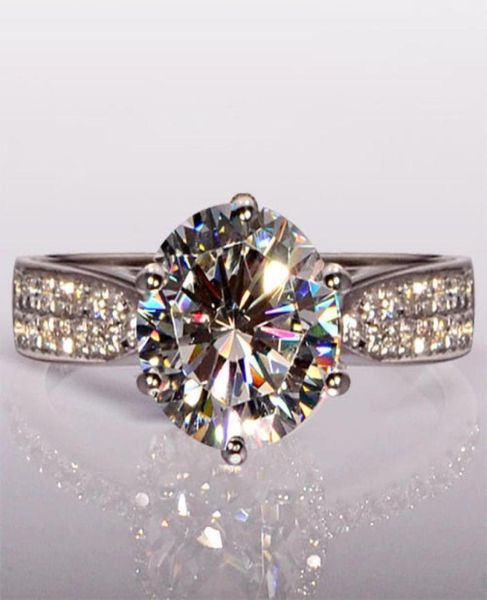 

round cut 4ct z diamonique simulated diamond 14kt white gold filled gf engagement women wedding ring sz 51191066087922387, Slivery;golden