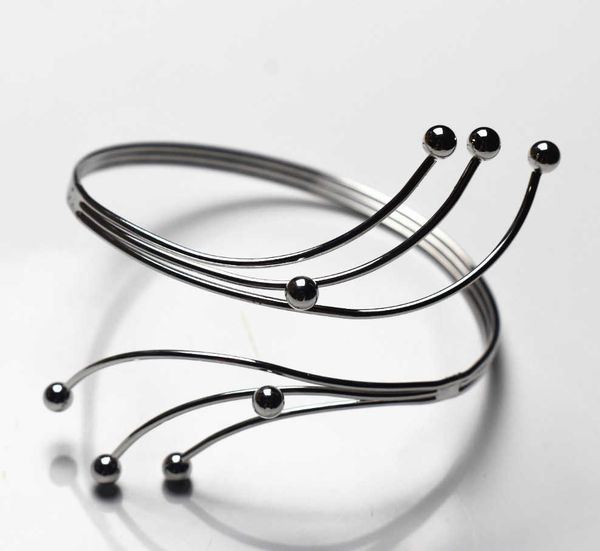 

bracelet loop adjustable circular push pull elastic accessories spring bracelet wire bracelet, Golden;silver