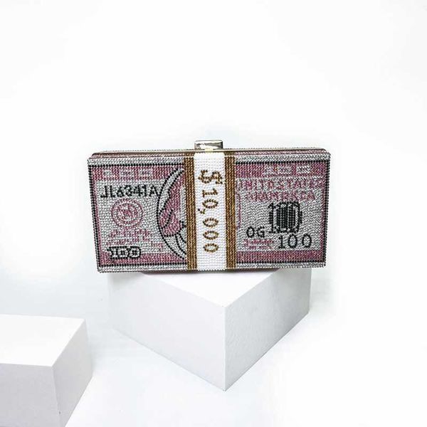 

2023 new diamond dollar bag dress dinner women s hand water clutch 230804