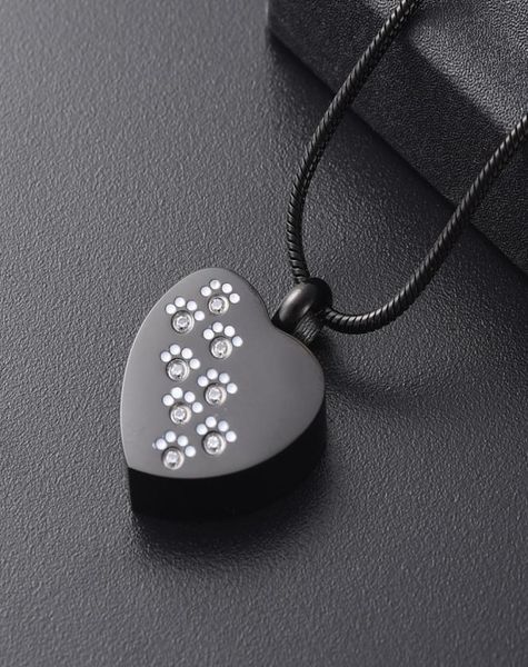 

ijd8383 cool men039s necklace black color heart cremation pendant for animal human ashes holder keepsake stainless steel9973012, Silver