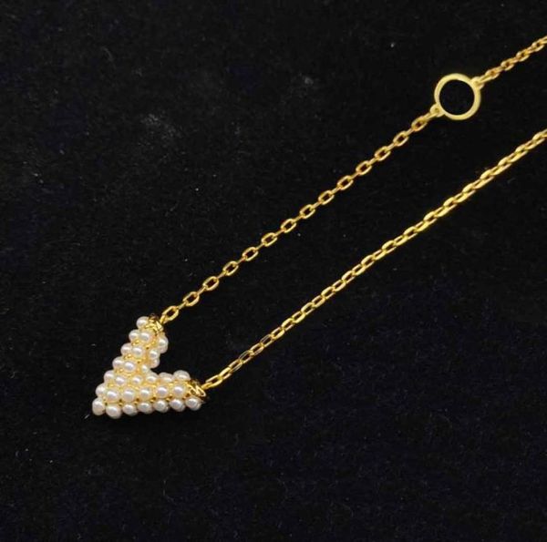 

fashion chains extravagant v pendant necklaces bracelet stud earrings and set pearl jewelry classic designer titanium steel women 5308262, Silver