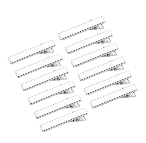 

100pcs platinum iron flat alligator hair clip findings diy hair accessories making 34mm 46mm 57mm 77mm340y3097224