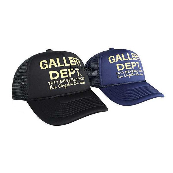 

summer mesh truck driver hat casual couple print letter galleryes hat, Blue;gray