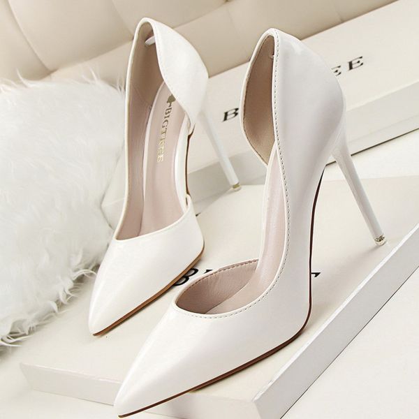 

dress shoes candy color thin high heels pumps woman side empty stiletto party office wedding for lady wsh4117 230803, Black