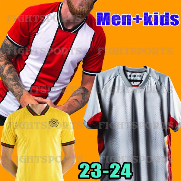 

2023 2024 sheffield soccer jerseys united ndiaye limited edition new promotion mcburnie sharp mcatee berge ahmedhodzic doyle football shirt, Black;yellow