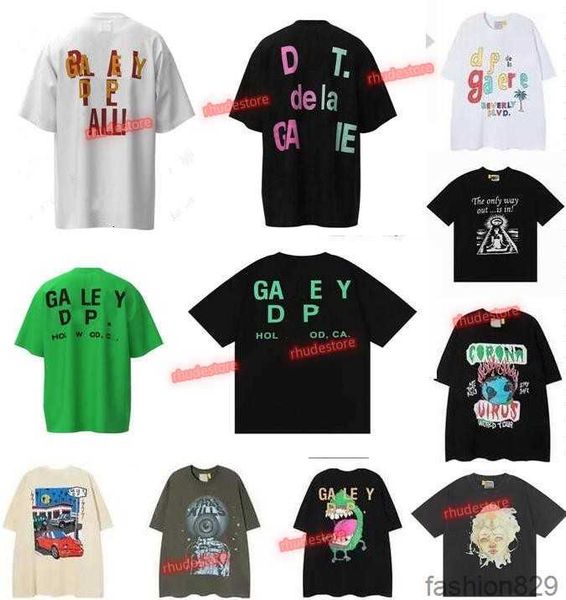 

galleries tee depts t shirts mens designer fashion short sleeves cottons tees letters print high street luxurys women leisure size s-xl8y45, White;black