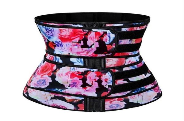 

premium waist trainer neoprene fabric rose print sauna sweat belts corset cincher waist trimmer body shaper slimming shapewear51998305094