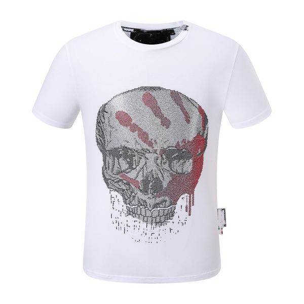 

2023ss desinger shirts mens clothing p halloween costumes animal attern casual breathable skull head fun digital printed round neck short sl, White;black