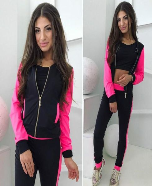 

fashion new long sleeve women hoodies jacket coat autumn sports outdoor windrunner with zipper windcheater women tracksuit set4556574, Black