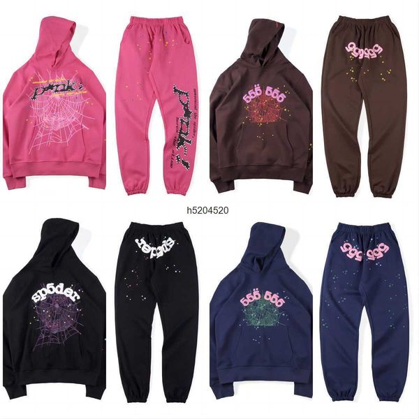 

men's and women's hoodies sweatshirts sweatpants fashion brand sp5der 55555 young thug spider designer printing web tracksuit eu s, Black