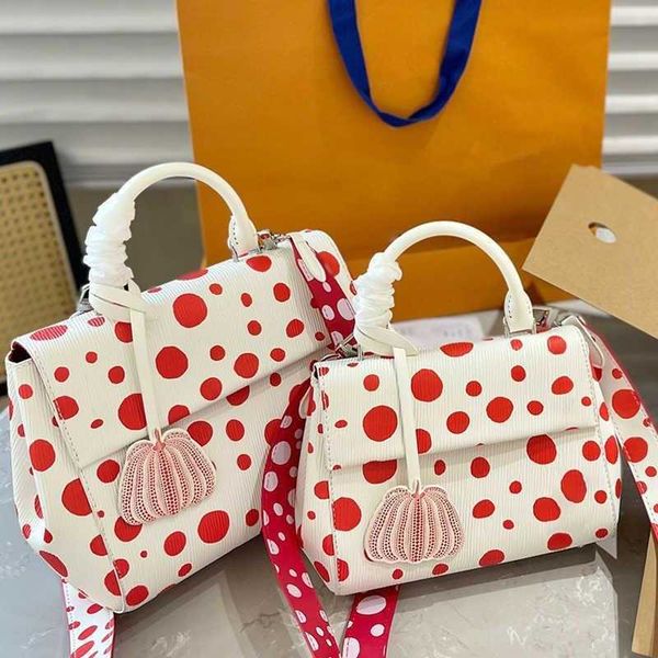

2 sizes polka dot shell bag totes water ripple tote bag women luxury handbag classic shoulder bag solid color large volume purse