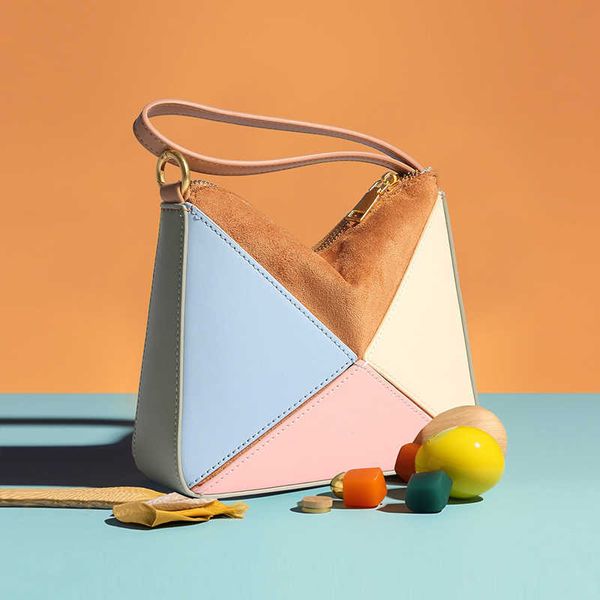 

niche design turkish style folding triangle bag clutch handle carry single shoulder slant crossbody 0811