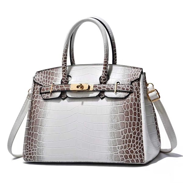 

designer h ermes brikiss tote bags for sale counter payment crocodile bag womens 2023 large capacity temperament portable oneshoulder messe