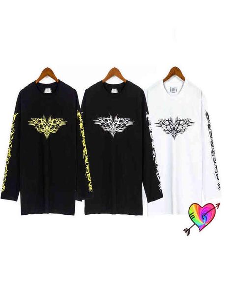 

s gothic t-shirt 2021 men women graphic printed s long sleeve tee cotton terry vtm g11154253536, White;black