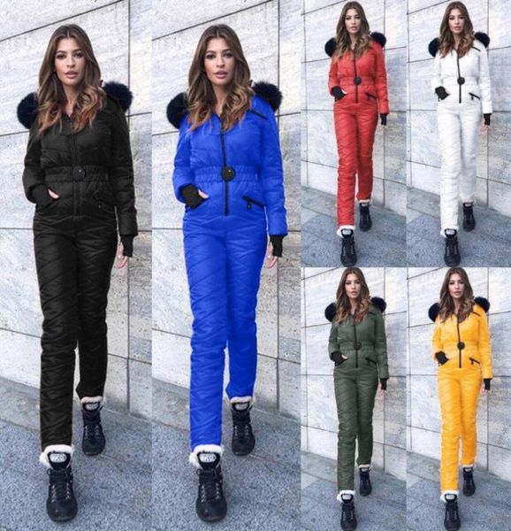

women039s trench coats fashion one piece ski jumpsuit casual thick winter warm women snowboard skisuit outdoor sports skiing p7851678, Tan;black