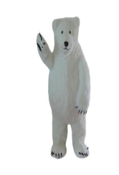 

2019 discount factory white polar bear mascot costumes cartoon character sz3849741, Red;yellow