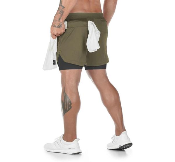 

summer men 039s 2 in 1 shorts casual outdoor loose short pants male running training fitness shorts pockets fashion pants m3xl5500612, White;black