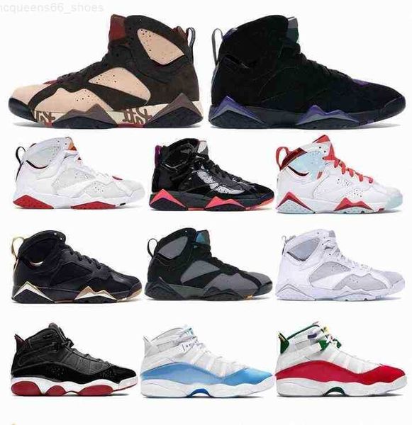

7s men basketball shoes patta x 7 white red mens raptor sports sneakers size 7-12 v5pi#, Black