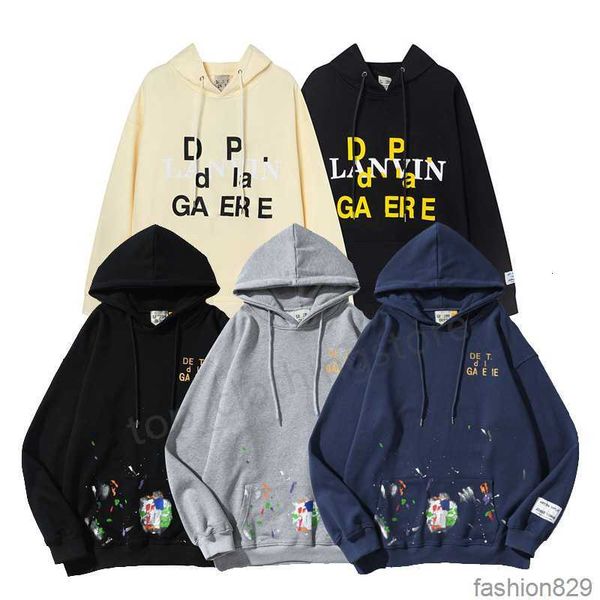 

mens hoodie galleries depts hoodies designer fashion loose pullover hooded long sleeve luxurys casual sweatshirt graffiti print women cloth, Black