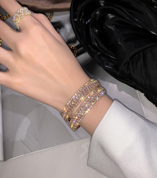

flash diamond zircon collision spark bangle niche design open bracelet women7607174, Black