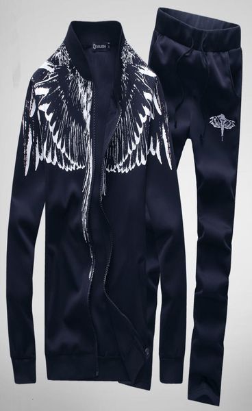 

2019 men jacketpants tracksuit set spring print sudaderas hombre mens sportwear suits long sleeve streetwear man tracksuits sh1907472001, Gray