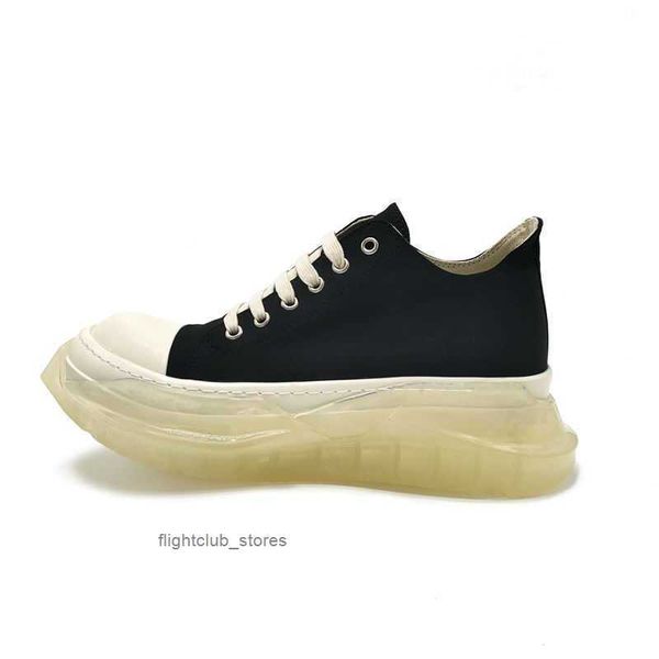

double ricks owns ownes owenes owens und xia's new low shoes for men and women's casual lacing transparent layer thick soles incre, Black