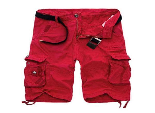 

mens military cargo shorts 2019 brand new army camouflage shorts men cotton loose work casual short pants plus size no belt4132610, White;black
