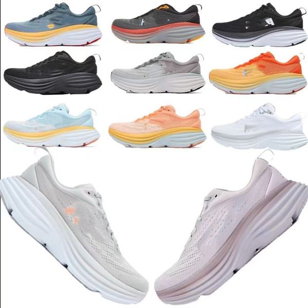 

hoka one bondi 8 running shoes men women sports sneakers boots clifton 8 professional ultra light breathable shock marathon sneaker absorbin