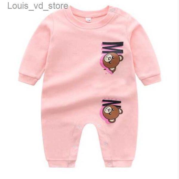 

clothing sets 100% cotton newborn baby clothes set infant boys girls rompers luxury letter long sleeve jumpsuits casual kids baby clothing t, White
