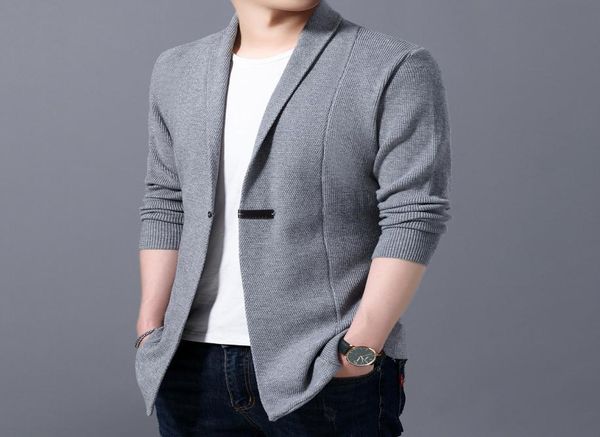 

cardigan mens sweaters spring autumn men casual cardigan jacket man solid color long sweater windbreaker single button coats 201129261399, White;black