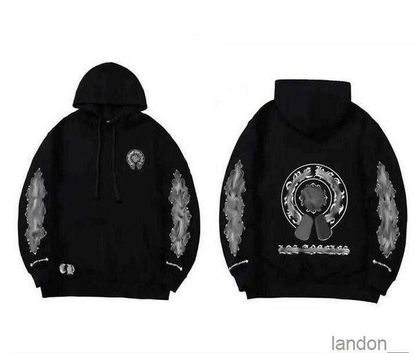 

chromese men's hoodies designer winter heart ch long sleeve jacket loose coat hooded hoody woman hip hop chromees hearts dv67, Black