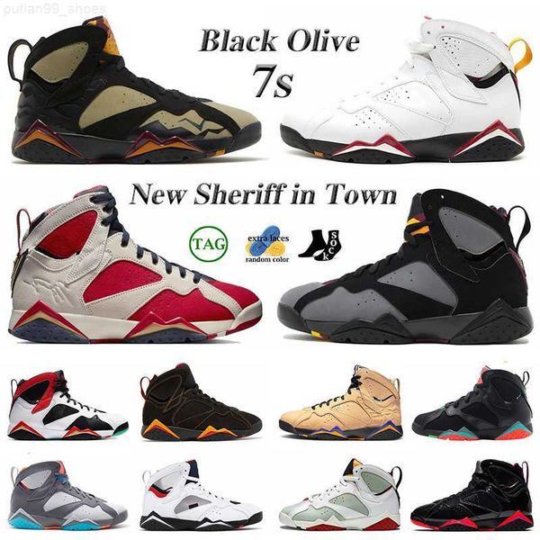 

7 7s women men basketball shoes black olive cardinal citrus afrobeats flint new sheriff in town pure money french blue golden moment mens sp