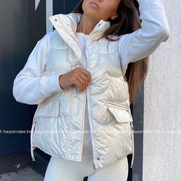 

women's vests womencoats and jackets autumn winter vest 230803, Black;white