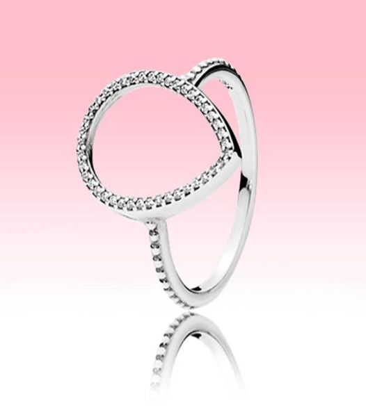 

beautiful women wedding ring cz diamond heat jewelry for p 925 sterling silver teardrop silhouette ring sets with original box4599857, Slivery;golden
